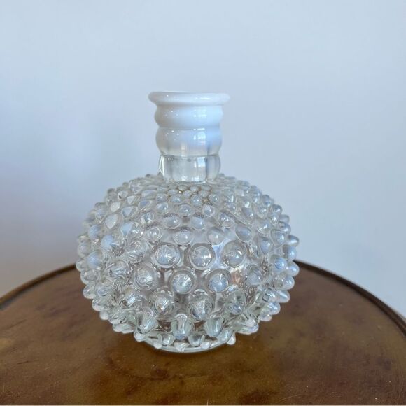 Vintage Fenton Opalescent Hobnail Perfume Bottle (No Stopper) - Picture 2 of 3